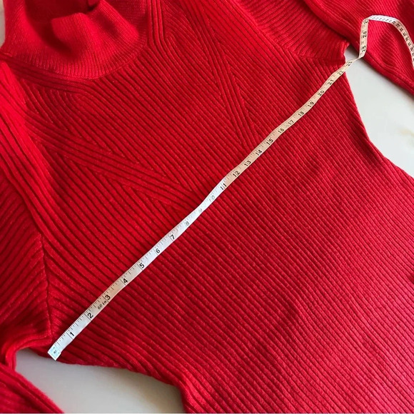 H&M Red Mock-Turtleneck Dress Holiday Christmas Festive Size XL-C19 - Picture 7 of 10